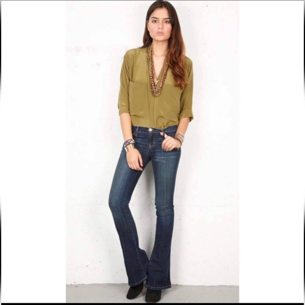 Current Elliot The Frontman Low Rise Flare Denim Jeans